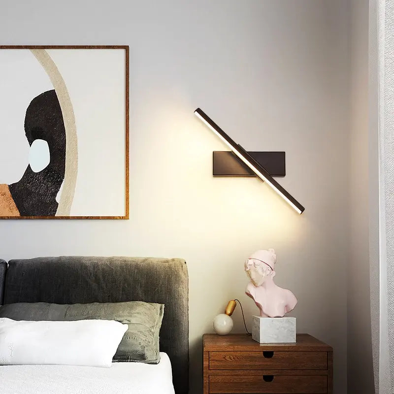 Nordic Rotatable Led Wall Lamp White/Black Metal Wall Lights Bedroom Bedside lamp Living Room Sconce Corridor Decor Luminaire by Zhongsan | Souqify