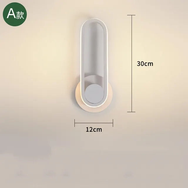 Nordic Rotatable Led Wall Lamp White/Black Metal Wall Lights Bedroom Bedside lamp Living Room Sconce Corridor Decor Luminaire by Zhongsan | Souqify