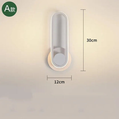 Nordic Rotatable Led Wall Lamp White/Black Metal Wall Lights Bedroom Bedside lamp Living Room Sconce Corridor Decor Luminaire by Zhongsan | Souqify