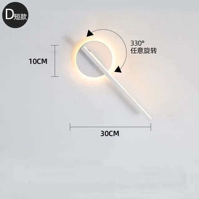 Nordic Rotatable Led Wall Lamp White/Black Metal Wall Lights Bedroom Bedside lamp Living Room Sconce Corridor Decor Luminaire by Zhongsan | Souqify