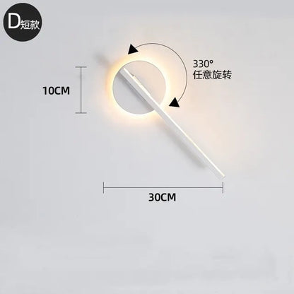 Nordic Rotatable Led Wall Lamp White/Black Metal Wall Lights Bedroom Bedside lamp Living Room Sconce Corridor Decor Luminaire by Zhongsan | Souqify