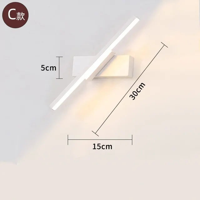 Nordic Rotatable Led Wall Lamp White/Black Metal Wall Lights Bedroom Bedside lamp Living Room Sconce Corridor Decor Luminaire by Zhongsan | Souqify