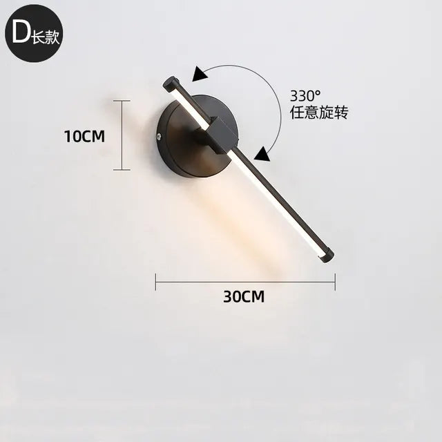 Nordic Rotatable Led Wall Lamp White/Black Metal Wall Lights Bedroom Bedside lamp Living Room Sconce Corridor Decor Luminaire by Zhongsan | Souqify