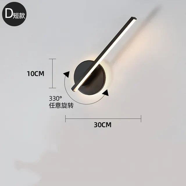 Nordic Rotatable Led Wall Lamp White/Black Metal Wall Lights Bedroom Bedside lamp Living Room Sconce Corridor Decor Luminaire by Zhongsan | Souqify