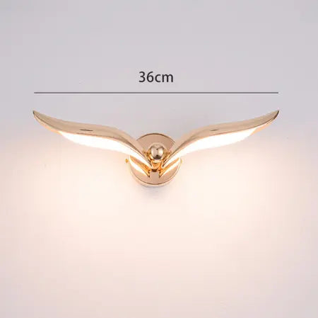 Nordic Seagull Led Wall Lamp Golden Luxury Wall Lights Indoor Lighting For Bedroom Bathroom Decor Mirrors Vanity Bedside Sconce by Zhongsan | Souqify