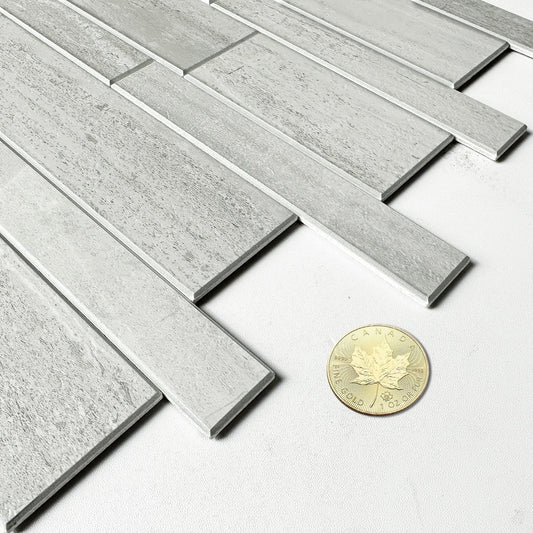 Oblong Grey Marble Composite Wall Tiles by Vivid Tiles | Souqify