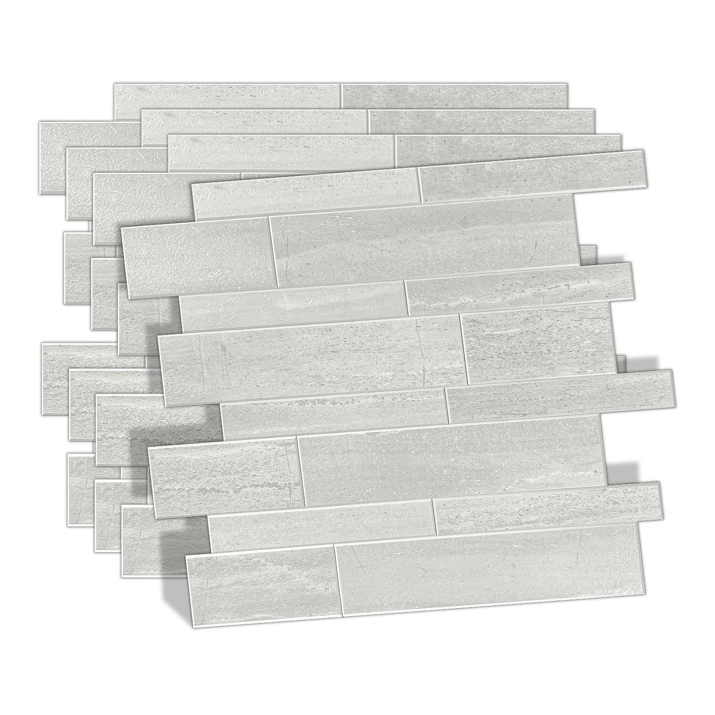 Oblong Grey Marble Composite Wall Tiles by Vivid Tiles | Souqify