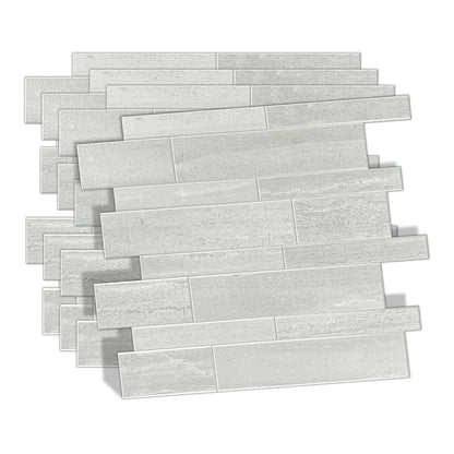Oblong Grey Marble Composite Wall Tiles by Vivid Tiles | Souqify