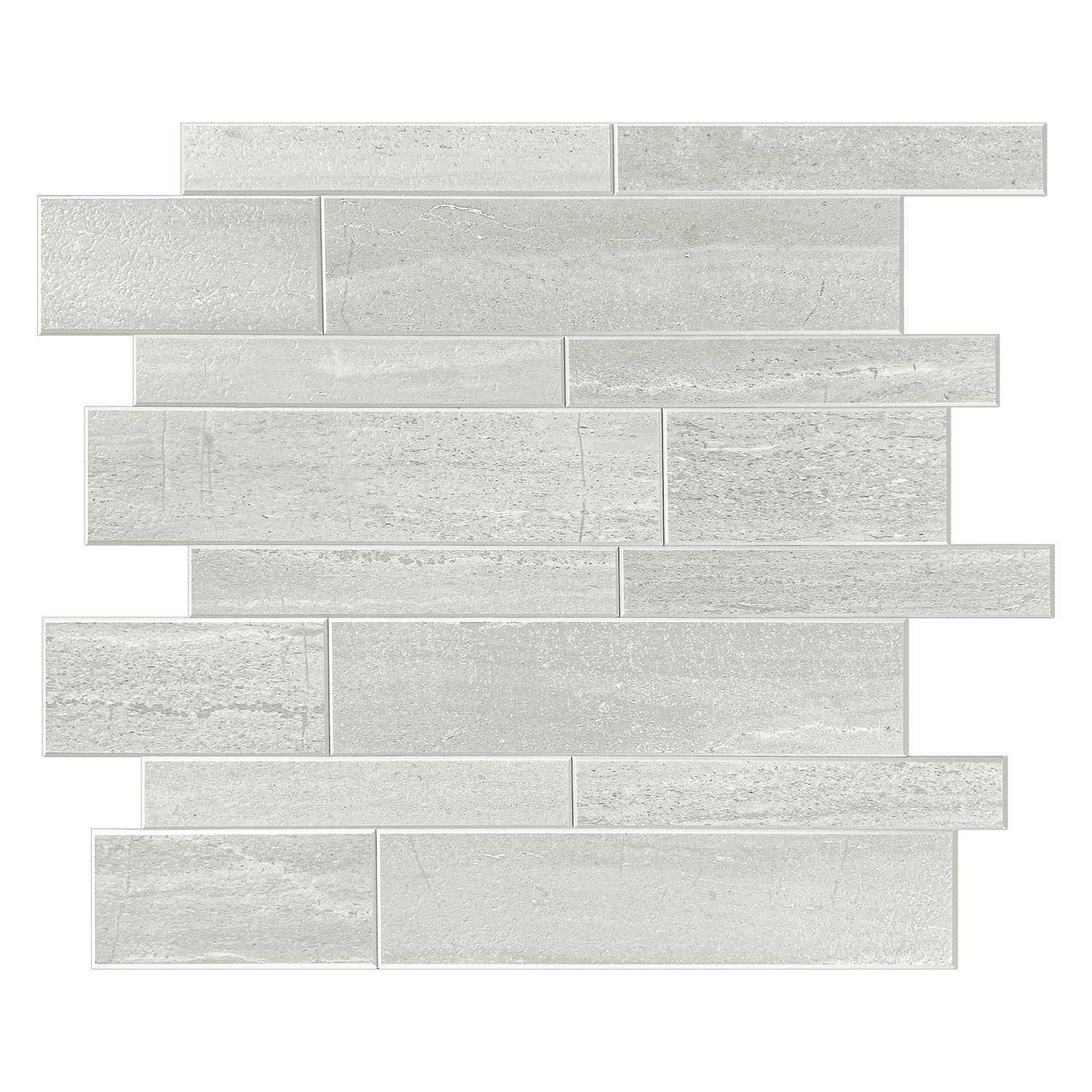 Oblong Grey Marble Composite Wall Tiles by Vivid Tiles | Souqify