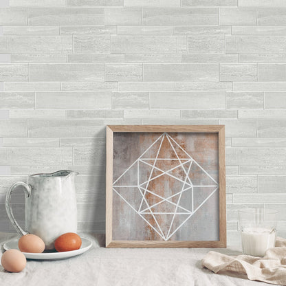 Oblong Grey Marble Composite Wall Tiles by Vivid Tiles | Souqify