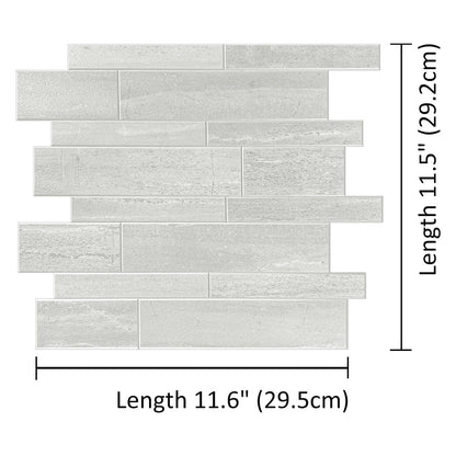 Oblong Grey Marble Composite Wall Tiles by Vivid Tiles | Souqify