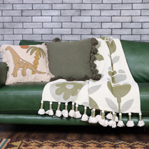 Osga Olive Green Throw Cushion 45 x 45 cm by Luv Saffron | Souqify