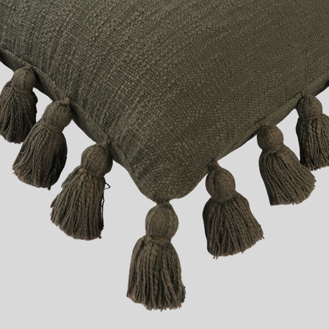 Osga Olive Green Throw Cushion 45 x 45 cm by Luv Saffron | Souqify