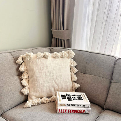 Osga White Throw Cushion 45 x 45 cm by Luv Saffron | Souqify