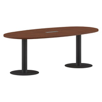 OVAL SHAPE MEETING TABLE, MADE IN E1 LAMINATE CHIPBOPARD, WITH METAL LEGS by Treejar | Souqify