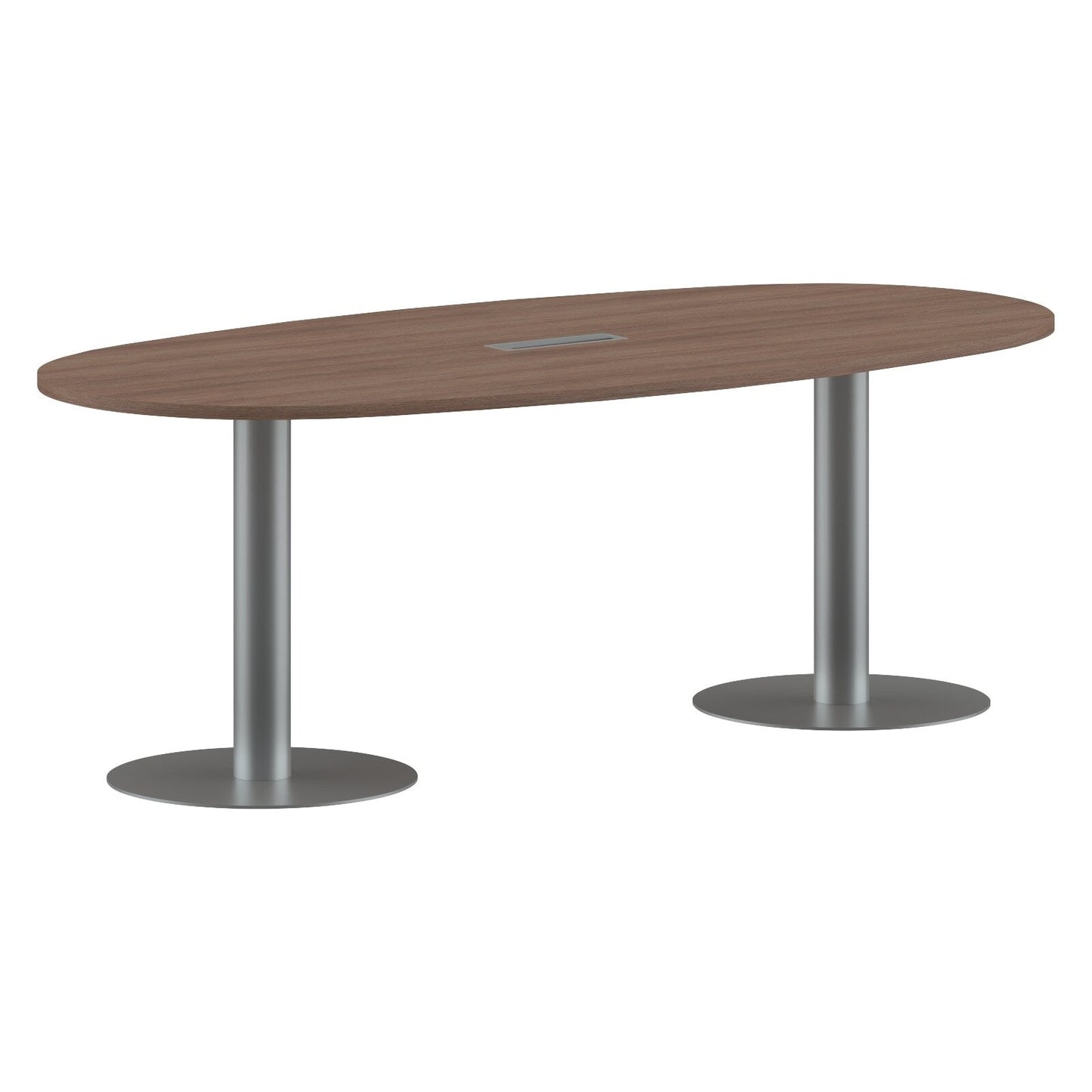 OVAL SHAPE MEETING TABLE, MADE IN E1 LAMINATE CHIPBOPARD, WITH METAL LEGS by Treejar | Souqify