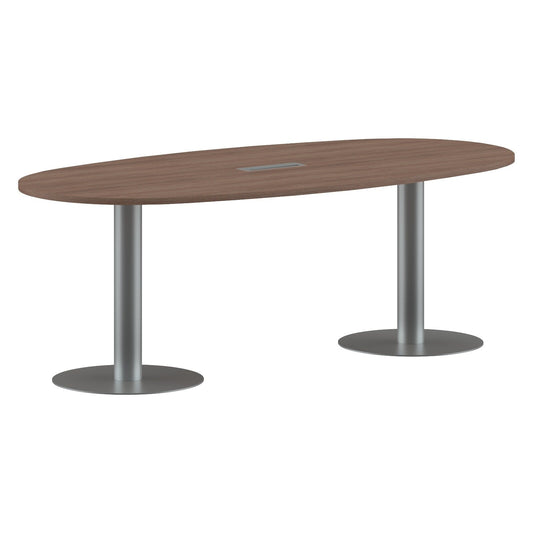 OVAL SHAPE MEETING TABLE, MADE IN E1 LAMINATE CHIPBOPARD, WITH METAL LEGS by Treejar | Souqify