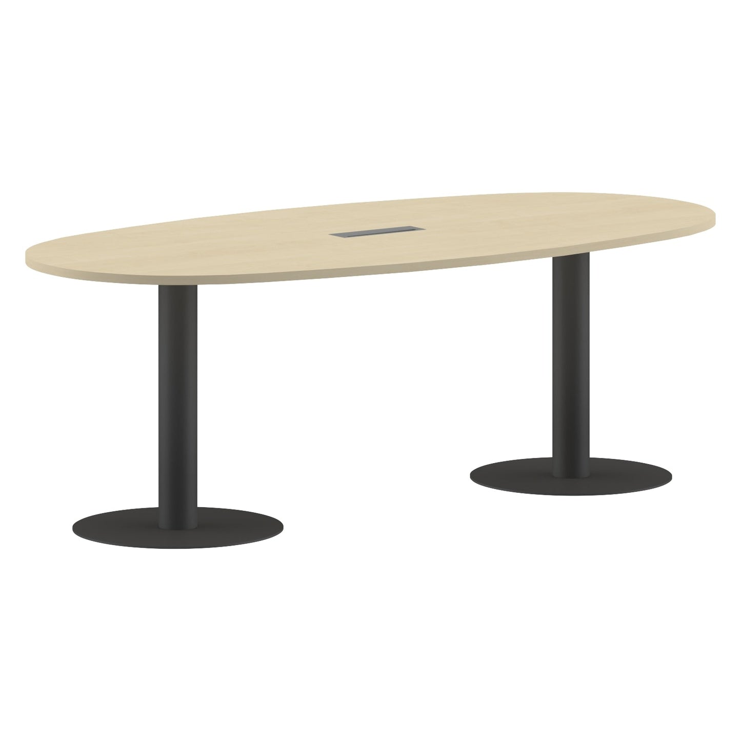 OVAL SHAPE MEETING TABLE, MADE IN E1 LAMINATE CHIPBOPARD, WITH METAL LEGS by Treejar | Souqify