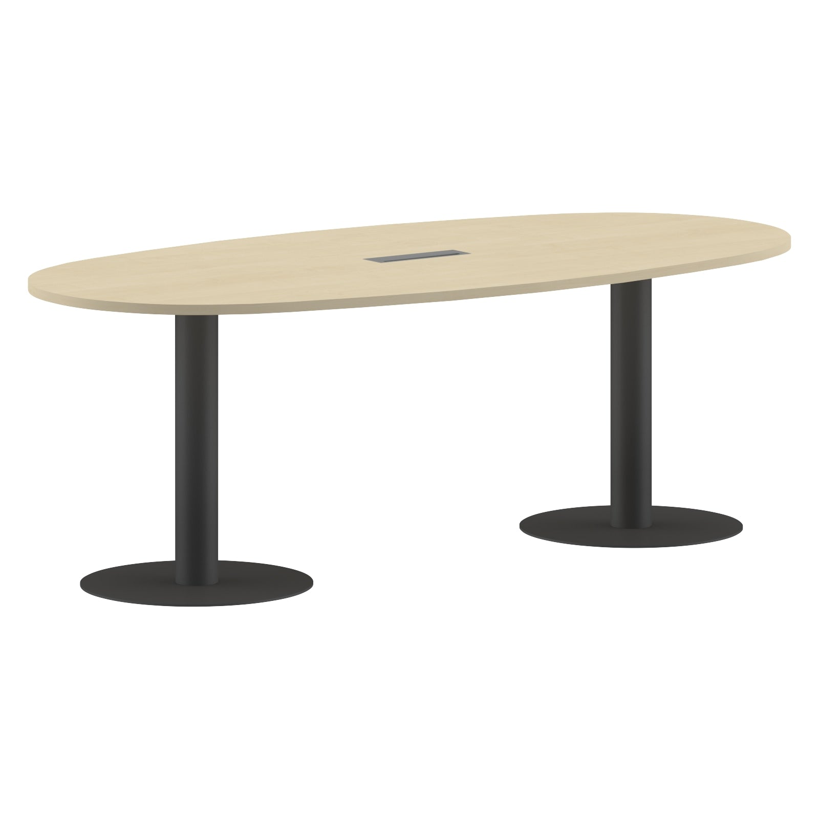 OVAL SHAPE MEETING TABLE, MADE IN E1 LAMINATE CHIPBOPARD, WITH METAL LEGS by Treejar | Souqify