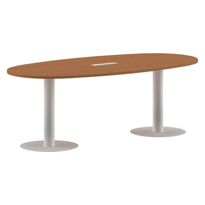 OVAL SHAPE MEETING TABLE, MADE IN E1 LAMINATE CHIPBOPARD, WITH METAL LEGS by Treejar | Souqify