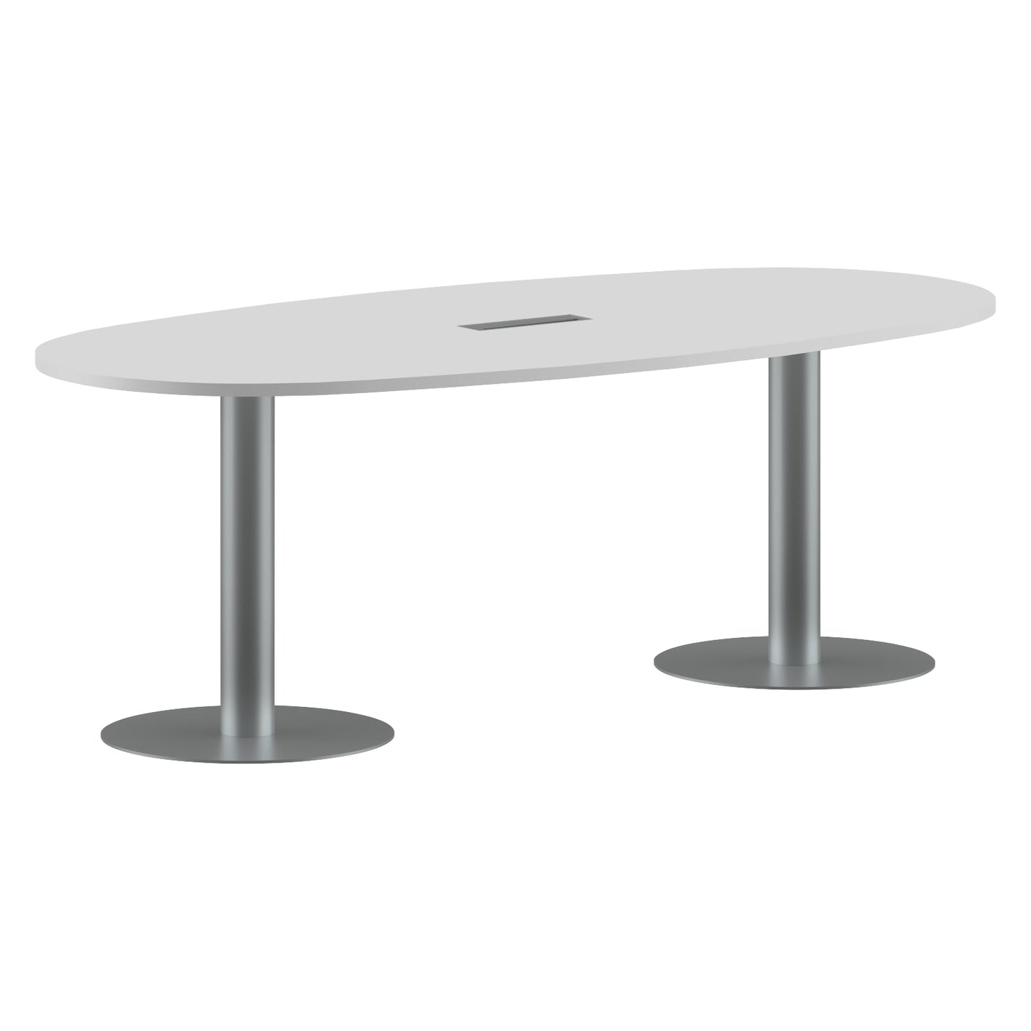 OVAL SHAPE MEETING TABLE, MADE IN E1 LAMINATE CHIPBOPARD, WITH METAL LEGS by Treejar | Souqify