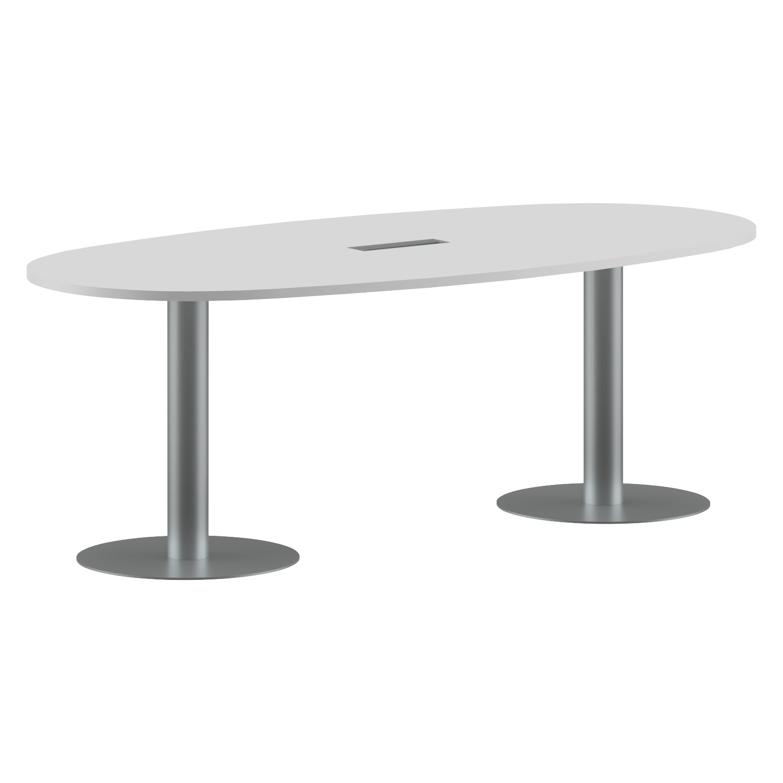 OVAL SHAPE MEETING TABLE, MADE IN E1 LAMINATE CHIPBOPARD, WITH METAL LEGS by Treejar | Souqify