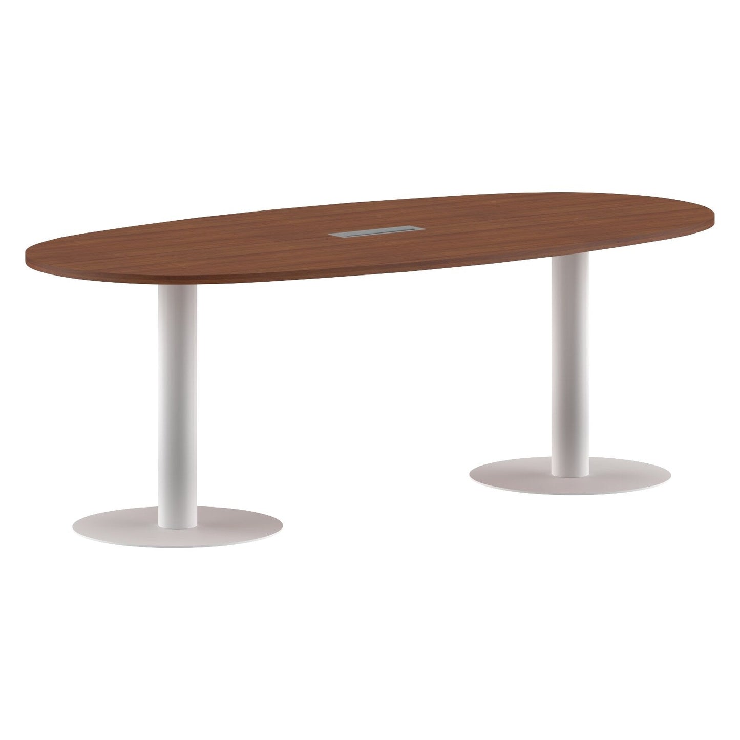 OVAL SHAPE MEETING TABLE, MADE IN E1 LAMINATE CHIPBOPARD, WITH METAL LEGS by Treejar | Souqify