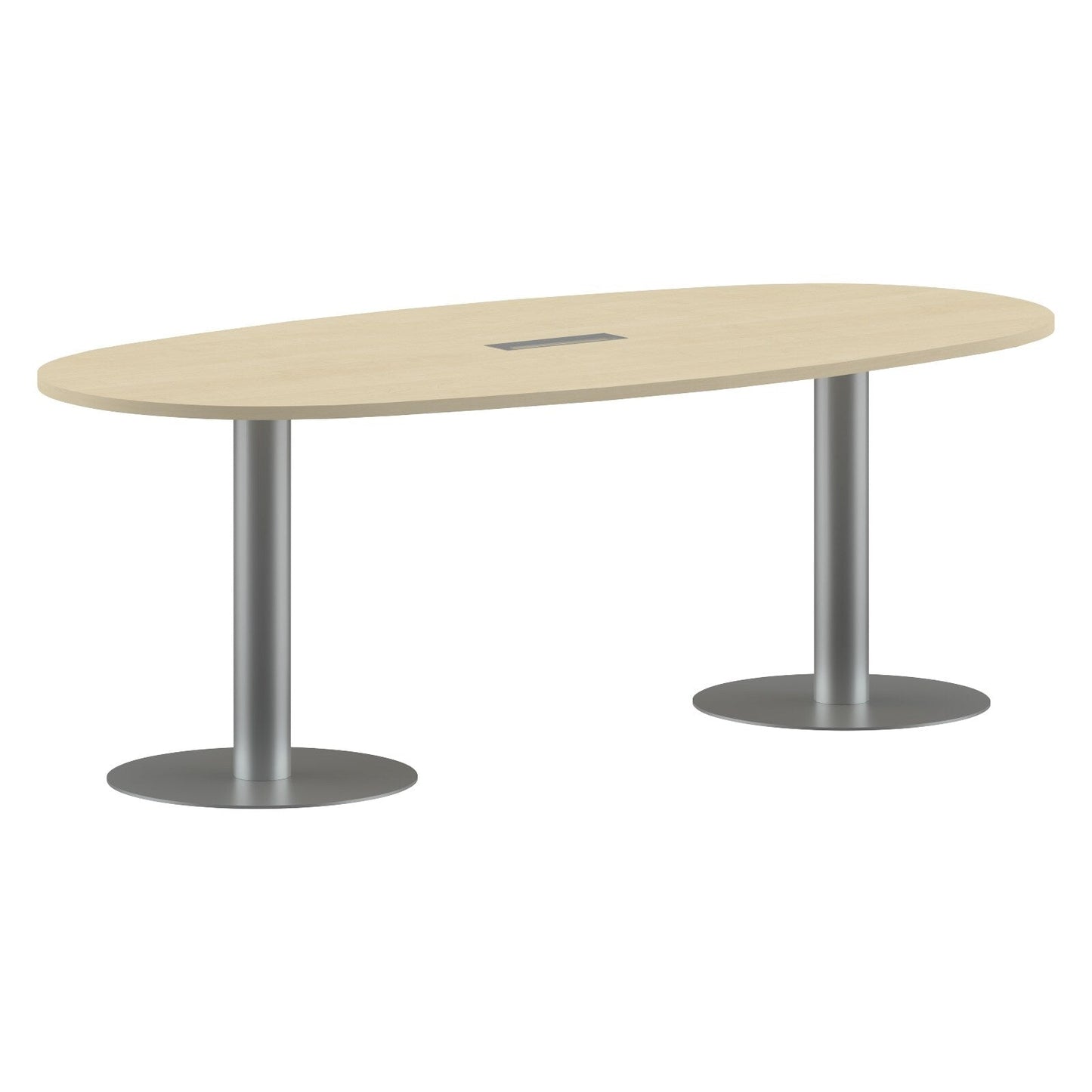 OVAL SHAPE MEETING TABLE, MADE IN E1 LAMINATE CHIPBOPARD, WITH METAL LEGS by Treejar | Souqify