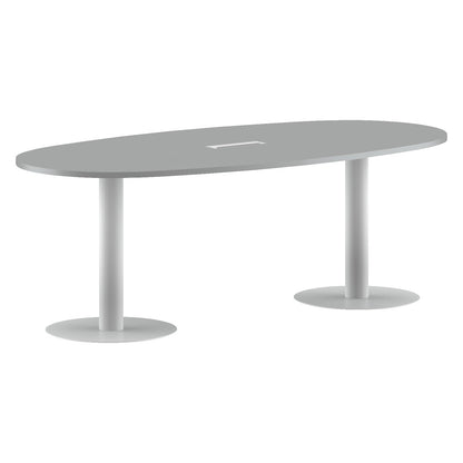 OVAL SHAPE MEETING TABLE, MADE IN E1 LAMINATE CHIPBOPARD, WITH METAL LEGS by Treejar | Souqify