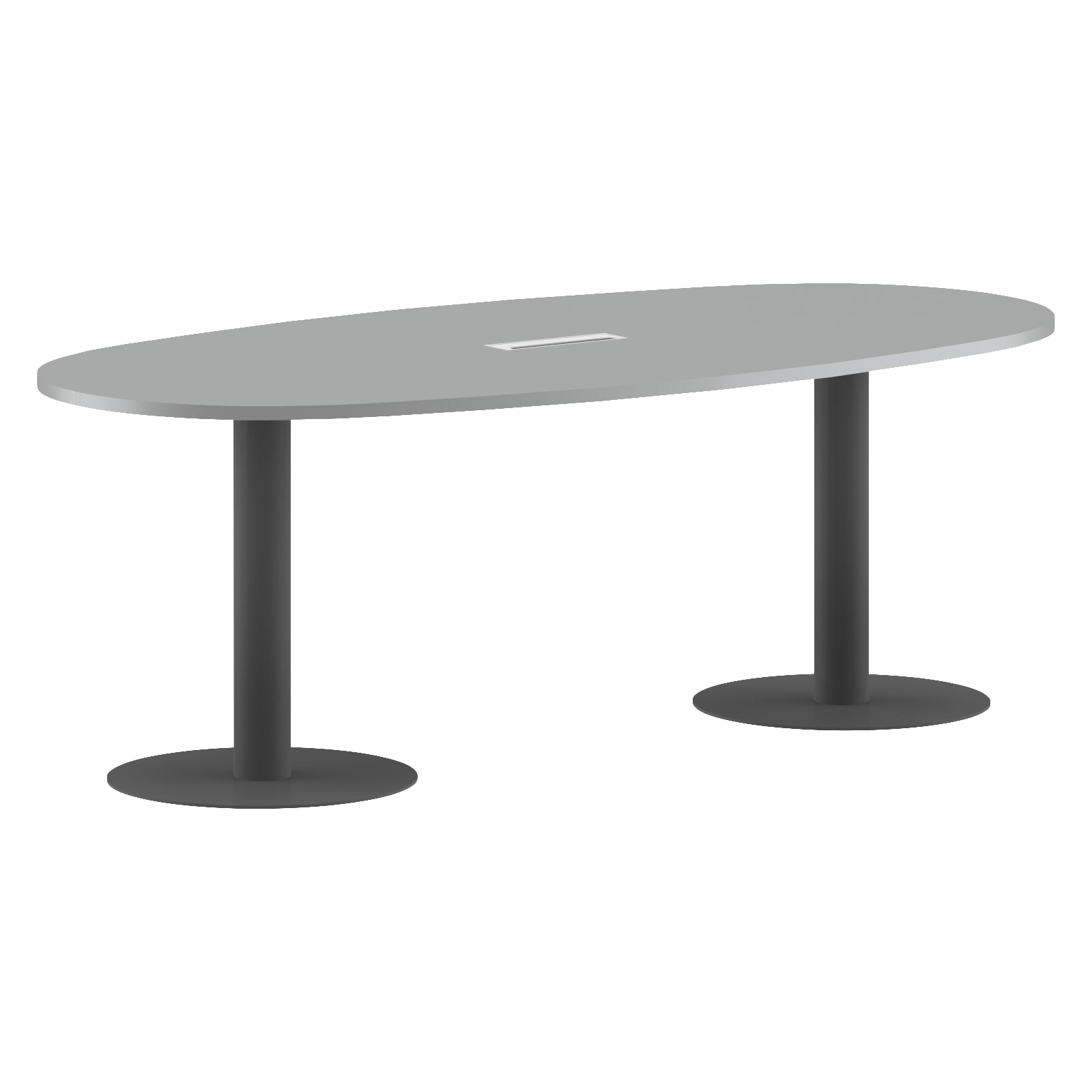 OVAL SHAPE MEETING TABLE, MADE IN E1 LAMINATE CHIPBOPARD, WITH METAL LEGS by Treejar | Souqify