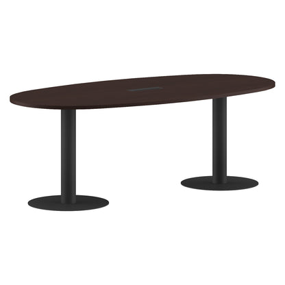 OVAL SHAPE MEETING TABLE, MADE IN E1 LAMINATE CHIPBOPARD, WITH METAL LEGS by Treejar | Souqify
