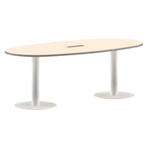 OVAL SHAPE MEETING TABLE, MADE IN E1 LAMINATE CHIPBOPARD, WITH METAL LEGS by Treejar | Souqify