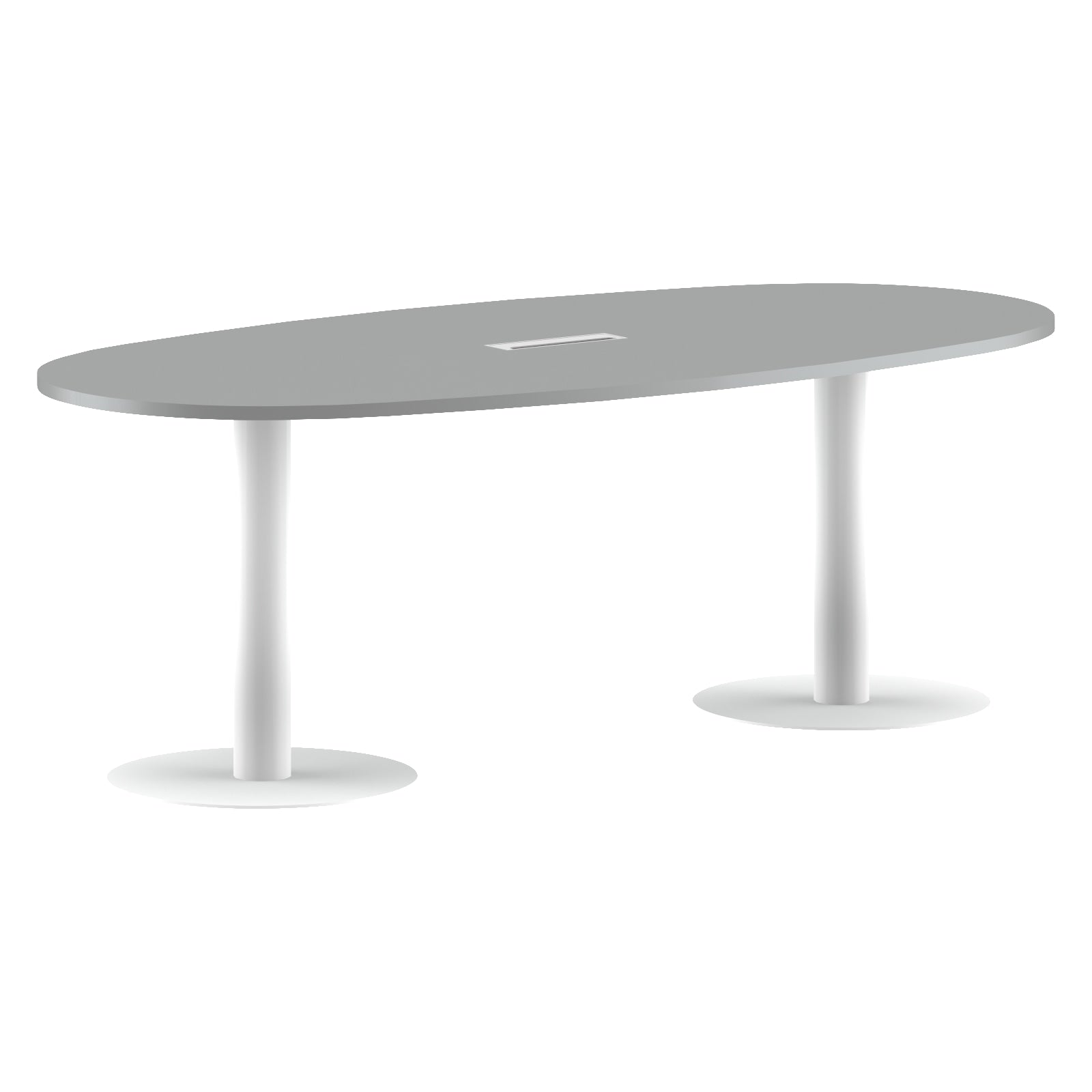 OVAL SHAPE MEETING TABLE, MADE IN E1 LAMINATE CHIPBOPARD, WITH METAL LEGS by Treejar | Souqify