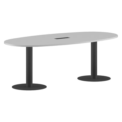 OVAL SHAPE MEETING TABLE, MADE IN E1 LAMINATE CHIPBOPARD, WITH METAL LEGS by Treejar | Souqify