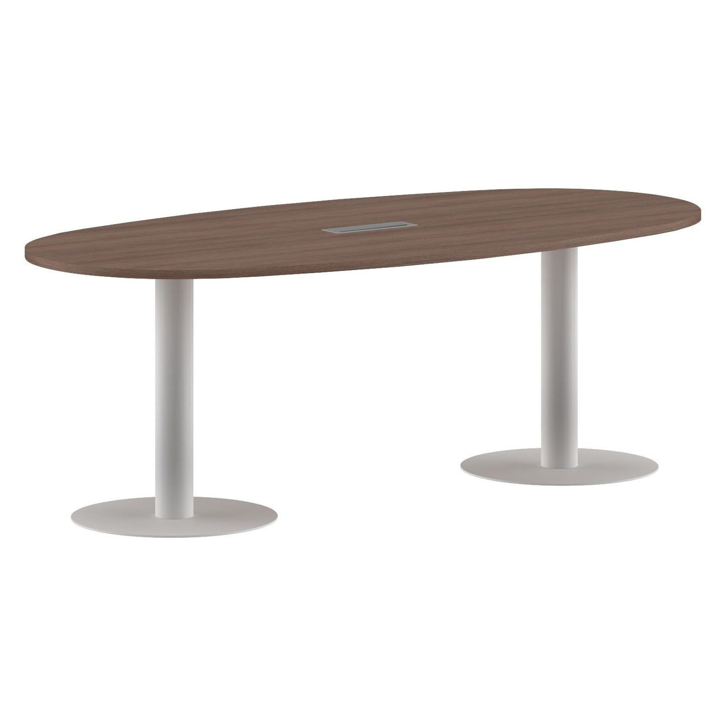 OVAL SHAPE MEETING TABLE, MADE IN E1 LAMINATE CHIPBOPARD, WITH METAL LEGS by Treejar | Souqify