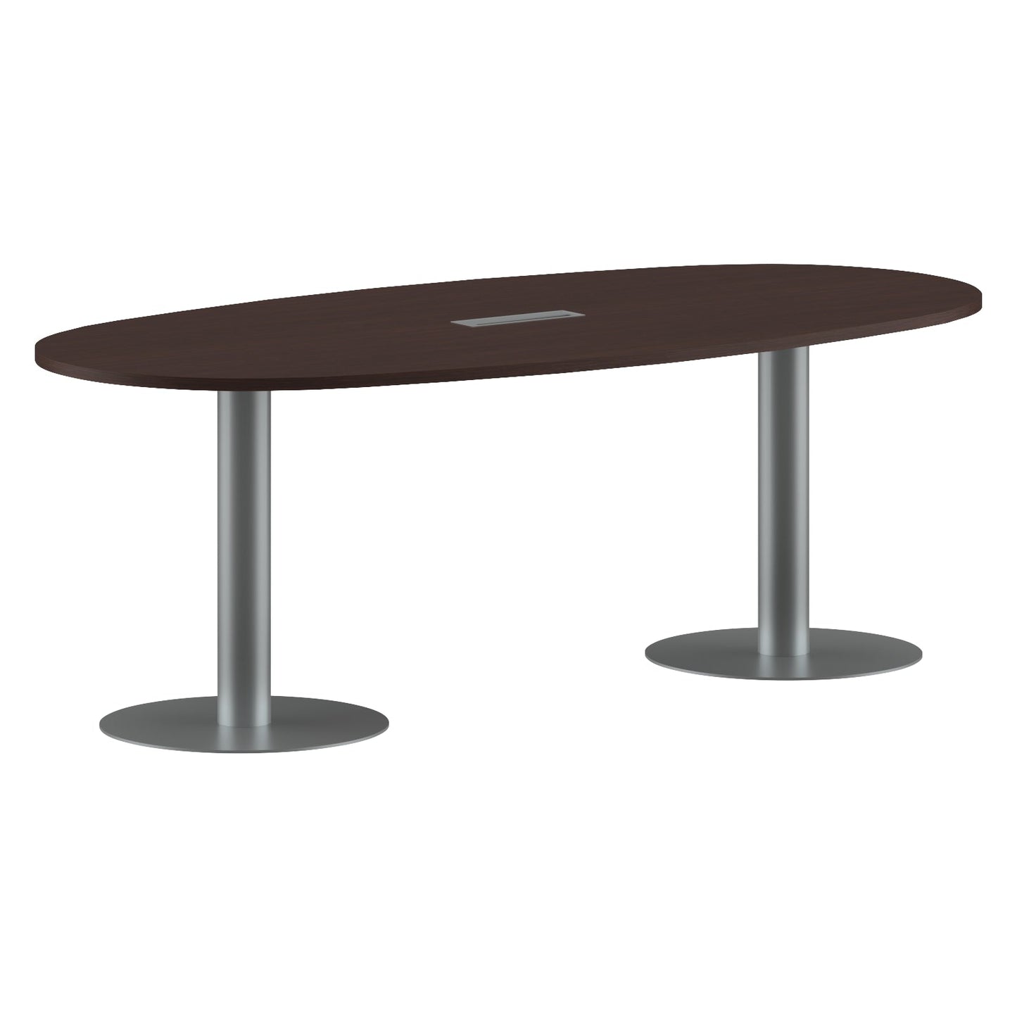 OVAL SHAPE MEETING TABLE, MADE IN E1 LAMINATE CHIPBOPARD, WITH METAL LEGS by Treejar | Souqify