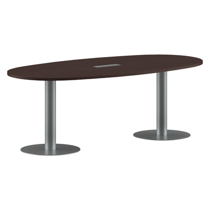OVAL SHAPE MEETING TABLE, MADE IN E1 LAMINATE CHIPBOPARD, WITH METAL LEGS by Treejar | Souqify