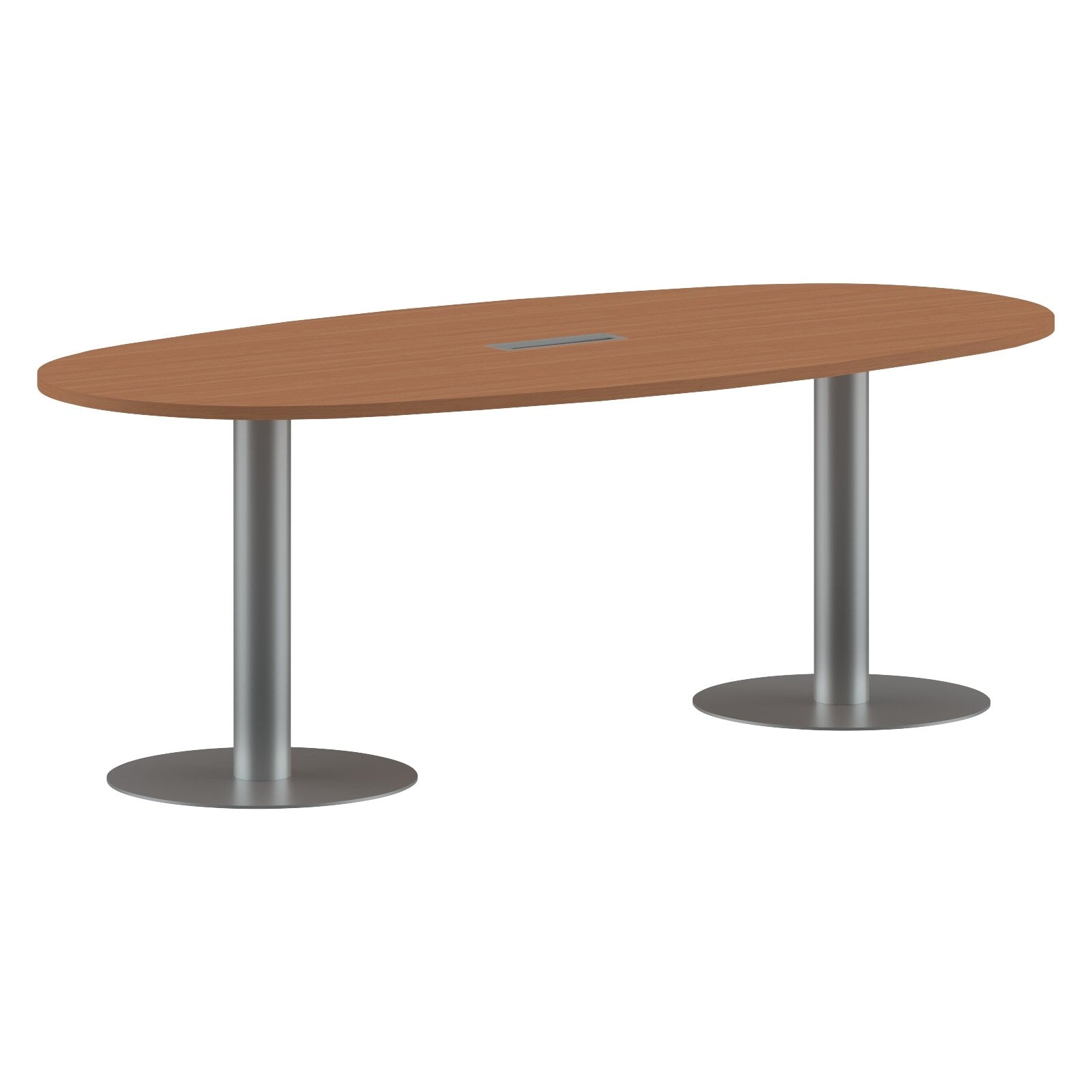 OVAL SHAPE MEETING TABLE, MADE IN E1 LAMINATE CHIPBOPARD, WITH METAL LEGS by Treejar | Souqify