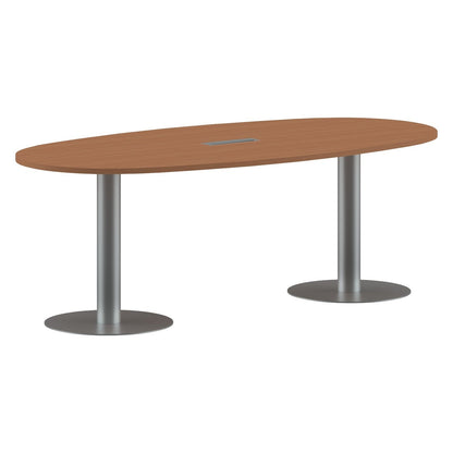 OVAL SHAPE MEETING TABLE, MADE IN E1 LAMINATE CHIPBOPARD, WITH METAL LEGS by Treejar | Souqify