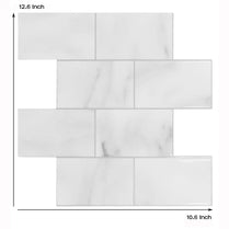 Peel and Stick Wall Tile 12.6*10.6 Inch 2.5mm Thickness Backsplash Kitchen Tile Gray Subway by Vivid Tiles | Souqify