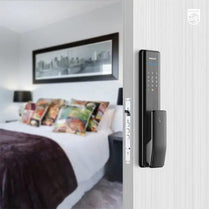 Philips EasyKey Alpha door lock with Push-Pull-Black by SHEILDIFY | Souqify