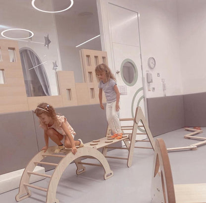 Pikler Set: Foldable Triangle, Ramp, Arch 3 in 1 by Home Decor | Souqify