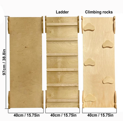 Pikler Set: Foldable Triangle, Ramp, Arch 3 in 1 by Home Decor | Souqify