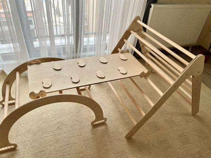 Pikler Set: Foldable Triangle, Ramp, Arch 3 in 1 by Home Decor | Souqify
