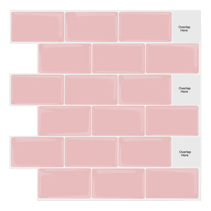 Pink Subway Vinyl Wall Tile T80061 by Vivid Tiles | Souqify
