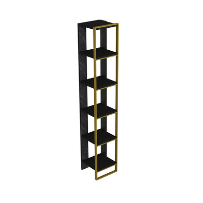 Polka Bookcase - Black&BENDIRE&GOLD by DECOROTIKA | Souqify