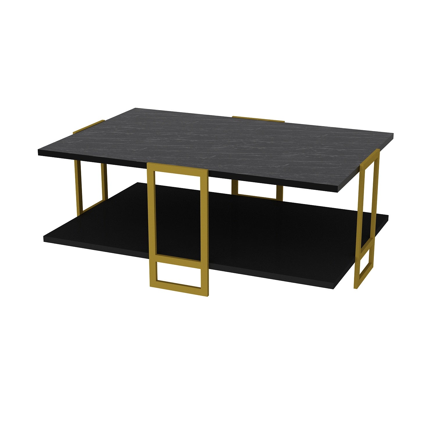 Polka Coffee Table-BENDIRE Black GOLD by DECOROTIKA | Souqify
