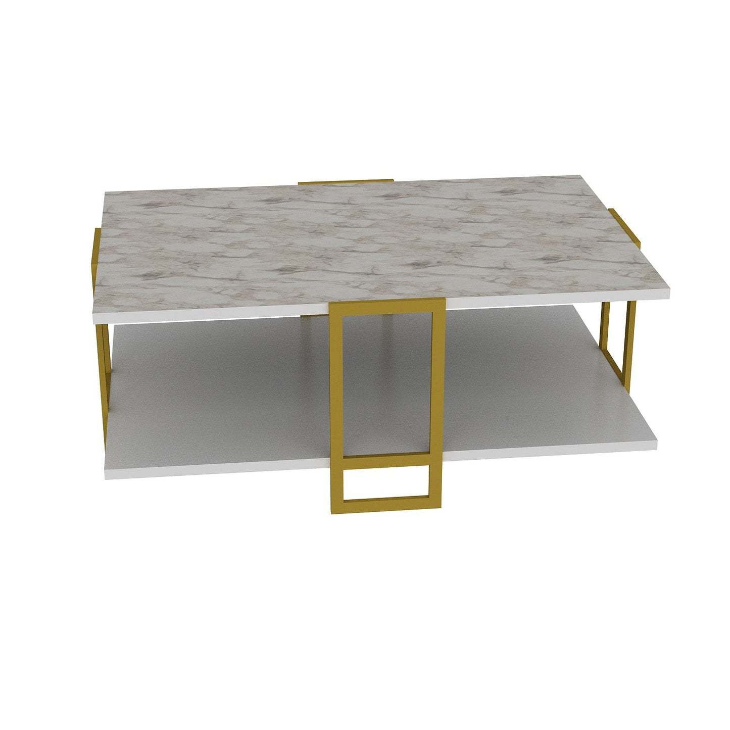 Polka Coffee Table-EPHESUS White GOLD by DECOROTIKA | Souqify