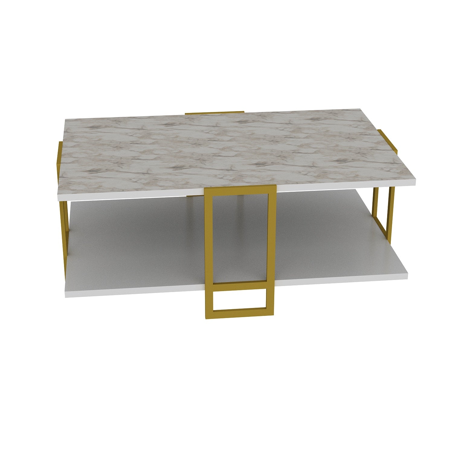 Polka Coffee Table-EPHESUS White GOLD by DECOROTIKA | Souqify