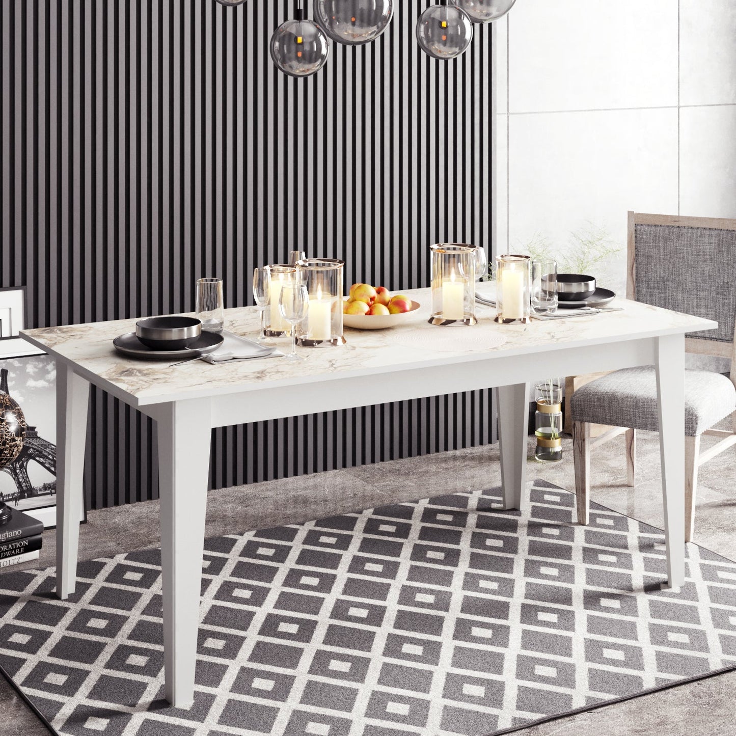 Polka DINING TABLE EPHESUS&White by DECOROTIKA | Souqify